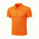 Men's Orange Mesh Polo Shirt